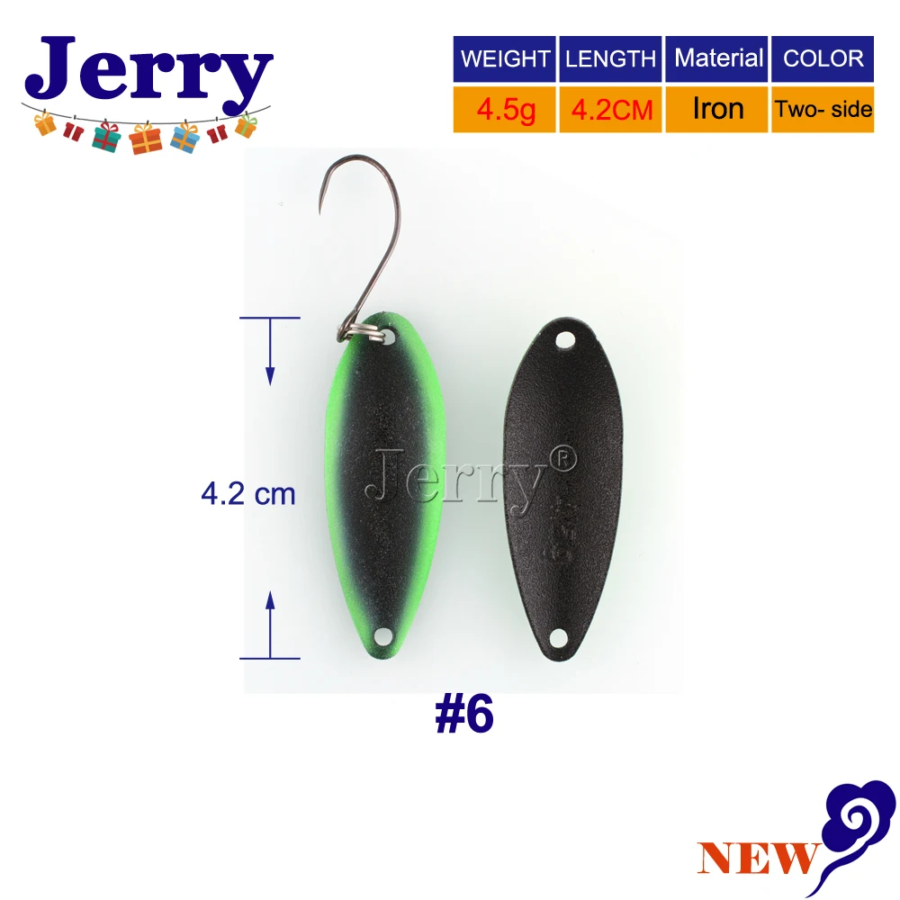 Jerry 3 г 4 5 Высокое качество рыболовные ложки зона форели приманки pesca микро для