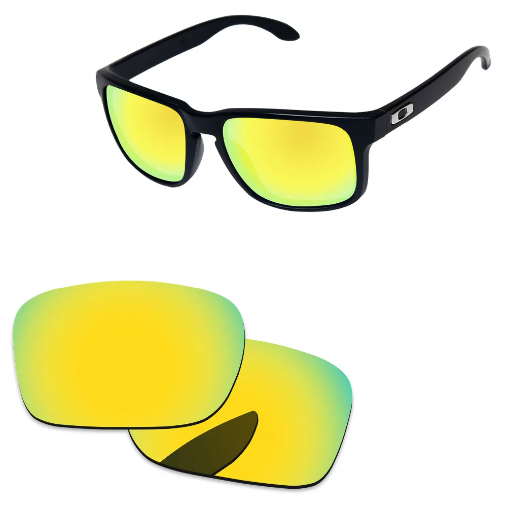 Polycarbonate 24K Золотые Зеркальные Запасные линзы для подлинной оправы солнцезащитных