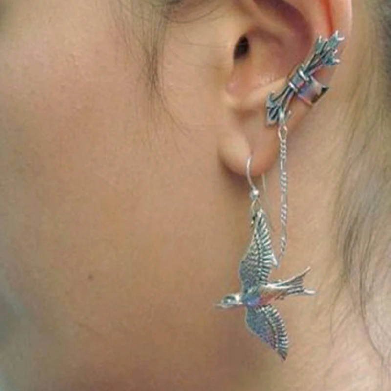 Ювелирные изделия Новая мода медный Дракон Длинные серьги женские винтажные