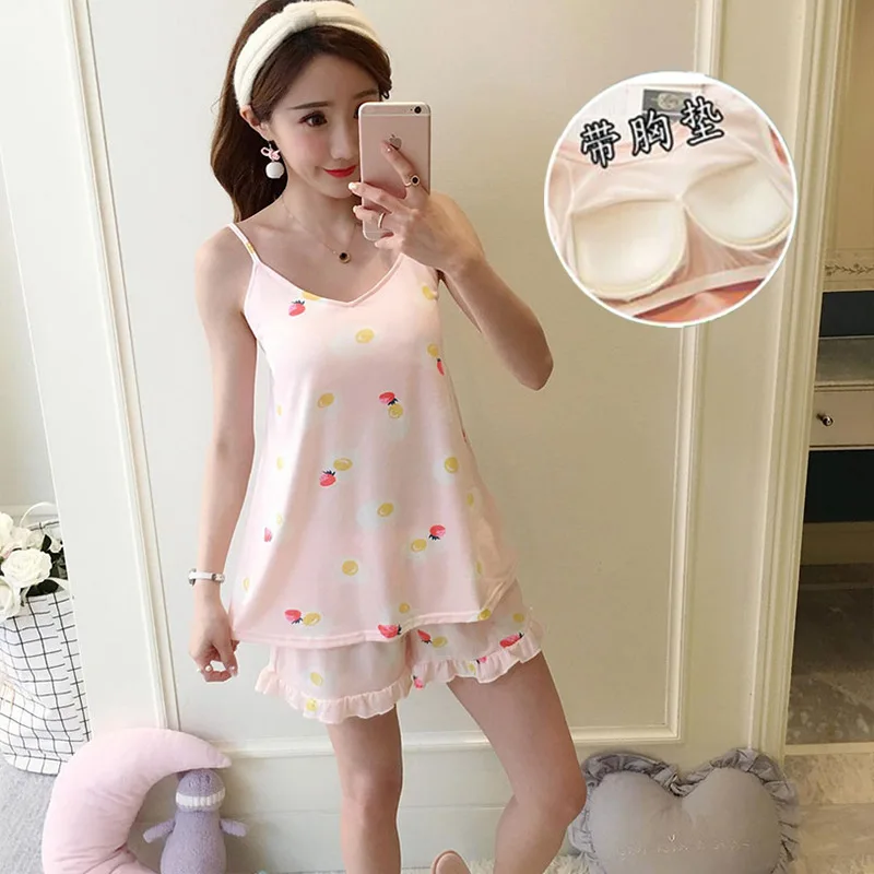 2019 летняя новая Сексуальная атласная Женская рубашка на лямках и шорты из