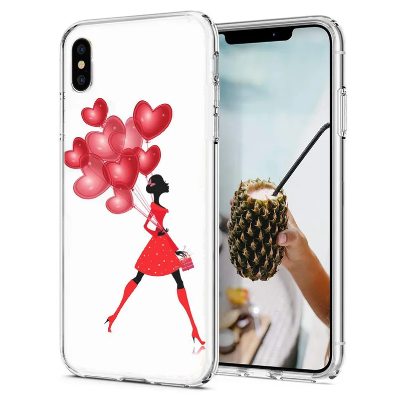 Мягкий чехол для телефона iPhone X XS XR чехлы из ТПУ цветной цветок лист мандала Fundas