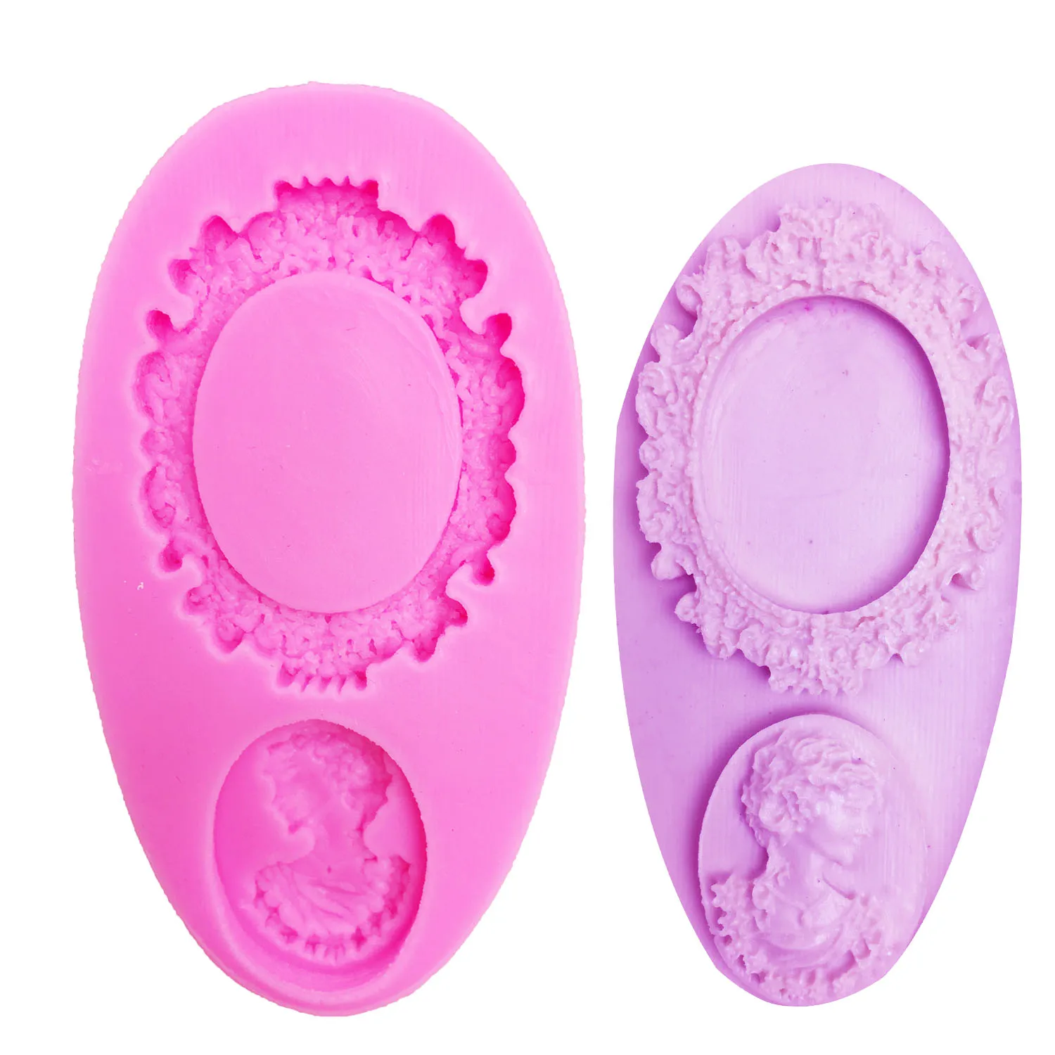 M0486 Красивая головка рамка драгоценный камень силиконовая форма для