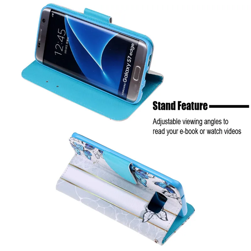 S7 Edge кожаный чехол для Coque samsung Galaxy S7 чехол Fundas для samsung S7 Edge чехол Чехол-кошелек с подставкой Чехол для телефона