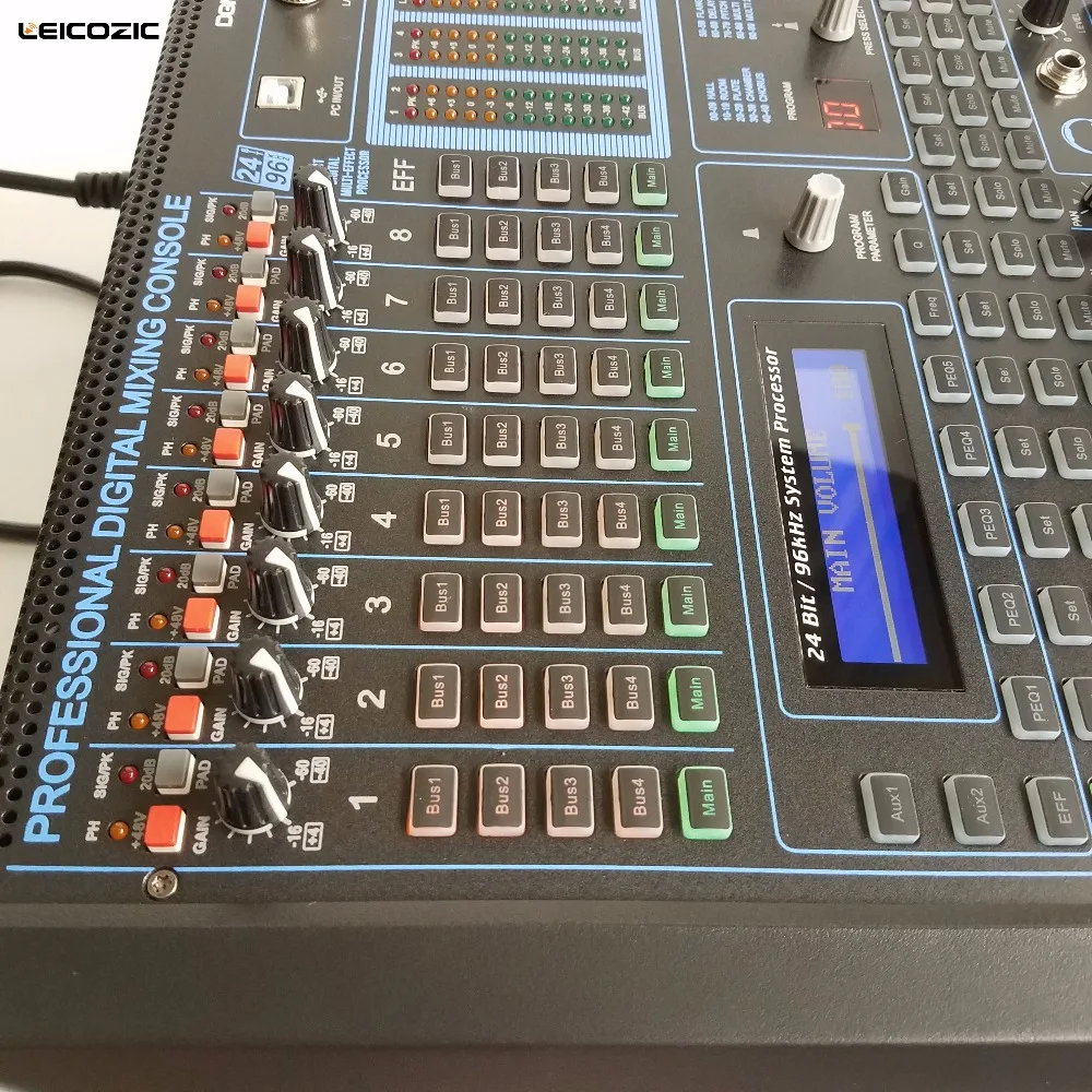 Leicozic 8-канальный цифровой смесители Профессиональный цифровой микшерный пульт dj определения консоль DGM840 миксер аудио цифровой мини-миксер для монтажа в стойку