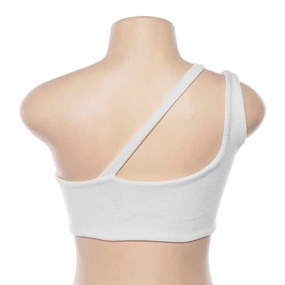 Модный стиль женский топ труба на одно плечо ремень необычный сексуальный тонкий