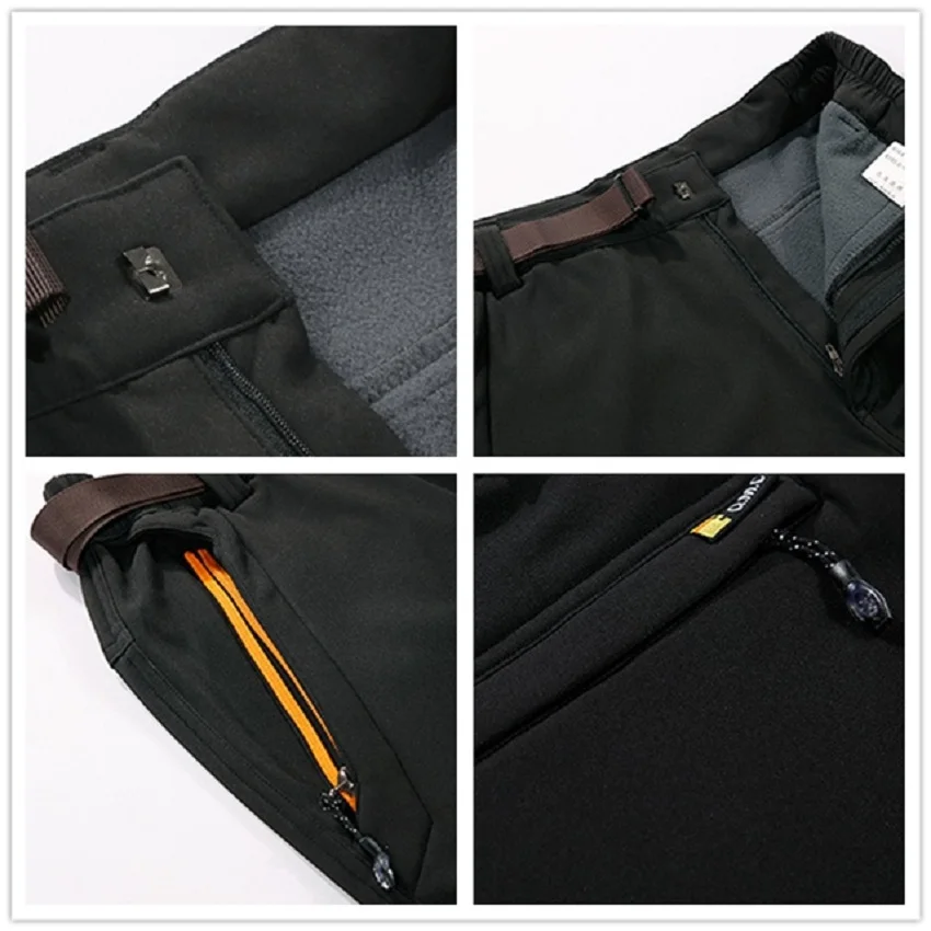 7XL Мужские Зимние флисовые штаны из флиса уличные водонепроницаемые походные