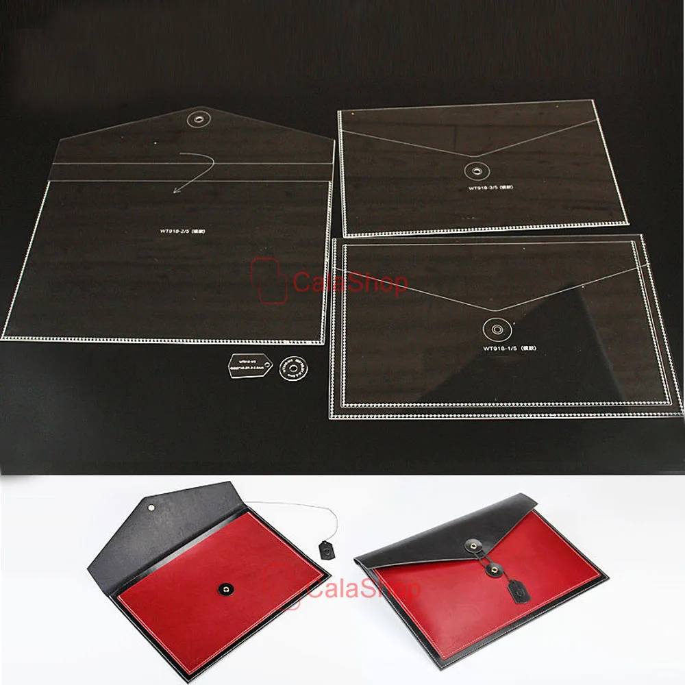 1 шт./лот акриловый кошелек конверт кожаный шаблон модель ручной работы