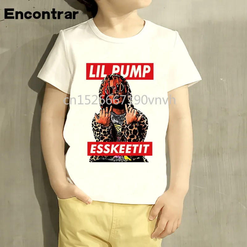 Футболка для маленьких мальчиков и девочек с музыкальным дизайном Lil Pump Singer
