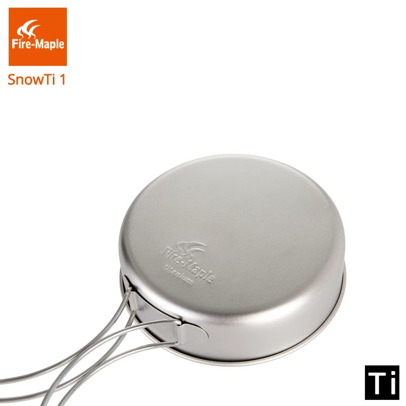 

Fire Maple SnowTi 1 Foldable Titanium Cookware Outdoor Camping Pot Frying Pan Ultralight Cooking Set