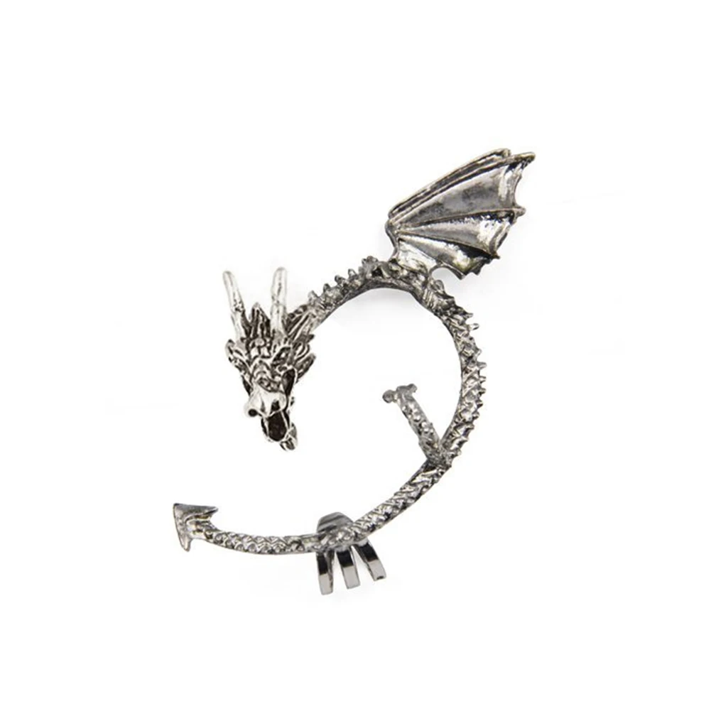 1 шт. Игра престолов дракон Ушная манжета Серьги Винтаж Металл готичный панк