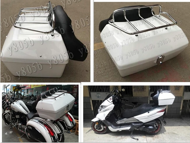 Белая багажная коробка с верхней спинкой для Yamaha VStar 400 650 1100 1300 Virago Xv 250 535 750 Road Star