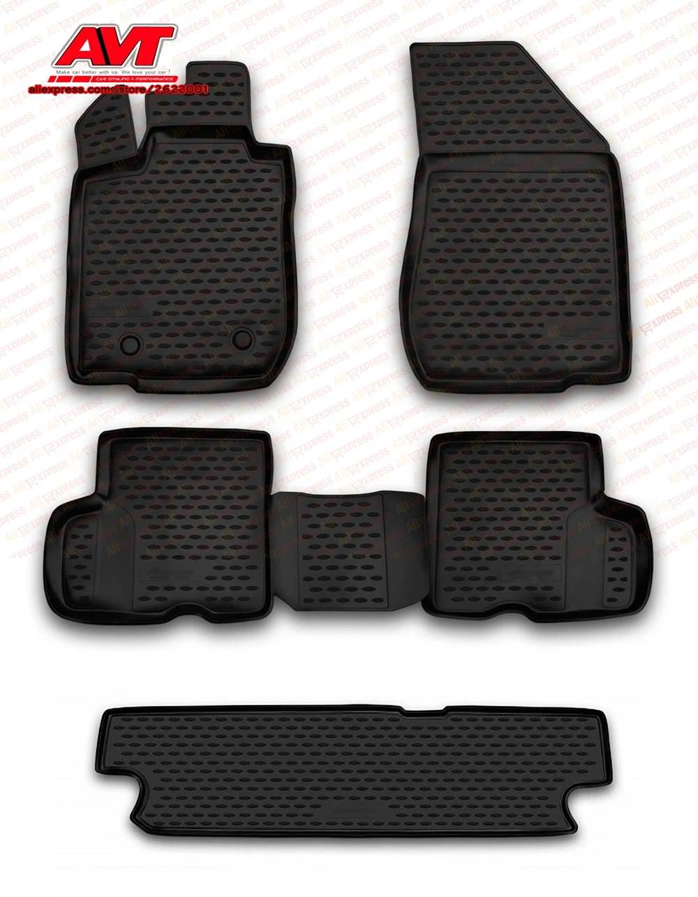 Коврики для Lada Largus 2012 5 шт. резиновые коврики Нескользящие аксессуары салона