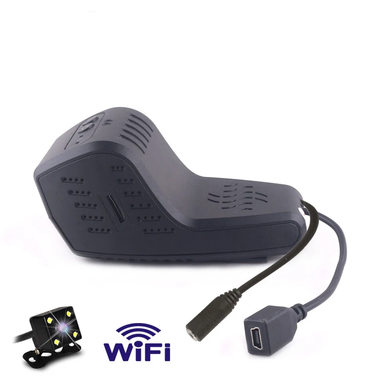 WIFI HD Автомобильный видеорегистратор две камеры двойной объектив видео рекордер
