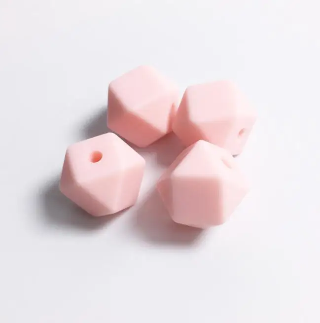 baby pink 200 шт. силиконовый для детей для прорезывания зубов Прорезыватель бисер DIY геометрический 11 мм безопасный пищевой Клас Уход жевательные круглые силиконовые бусы ожерелье - Цвет: baby pink