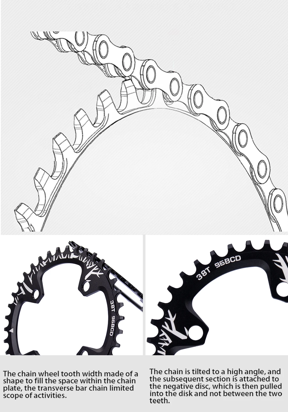 Велосипедная кривошипа 96BCD круглой формы 32 T/34 T/36 T/38 T MTB, велосипедная цепь, велосипедная цепь, круг, Кривошип, одна пластина