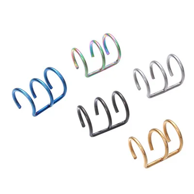 MODRSA 1 шт. 3 кольца запонки для ушей затычки пирсинг поддельные ювелирное изделие