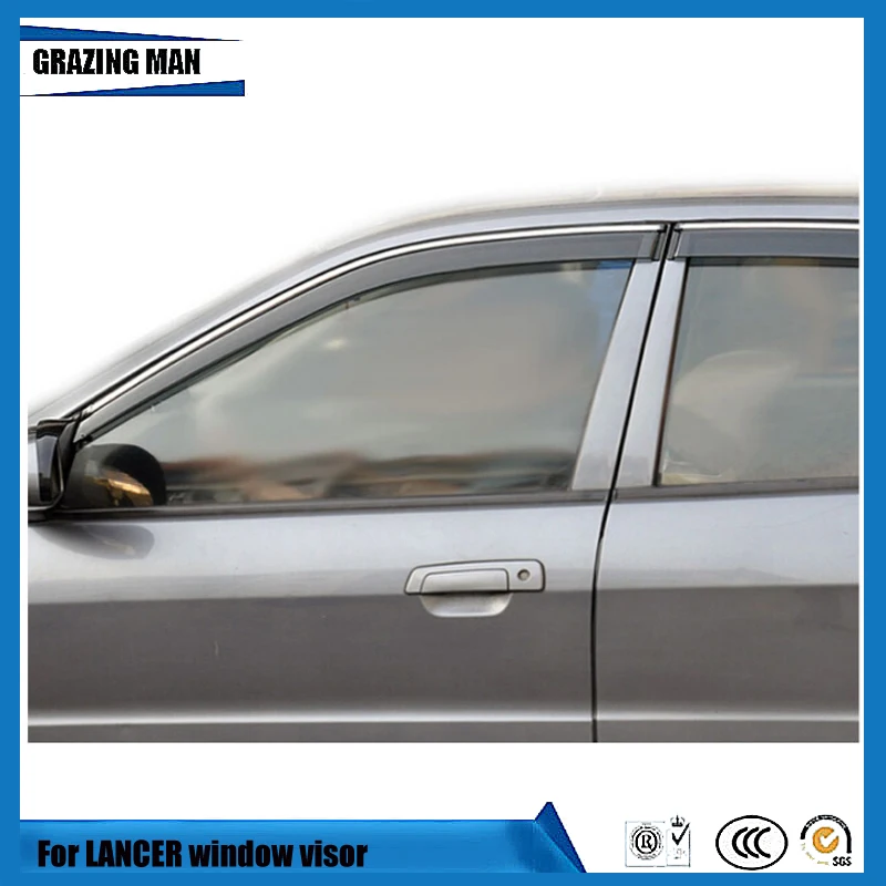 

Sun visor Car accessories Window Visor Vent Shades Sun Rain Deflector Guard 4PCS/SET for LANCER
