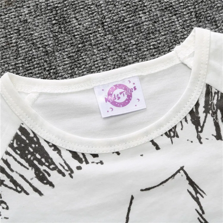 Летняя одежда для младенцев комплекты одежды малышей хлопковая Милая из 2