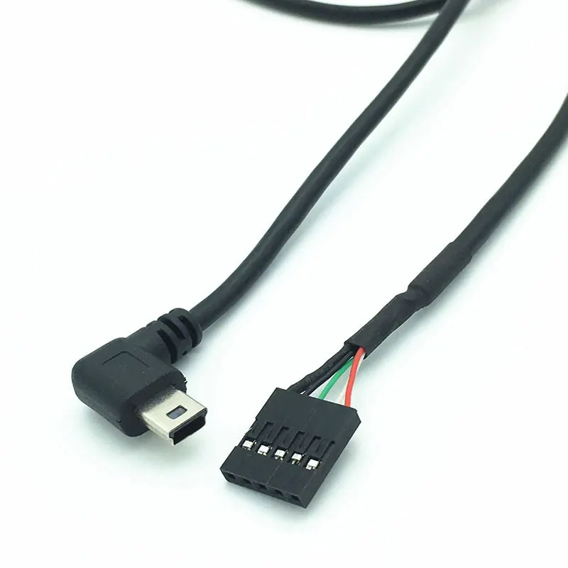 50 см usb mini 5 P мужской 90 левый угол до 1x 5Pin женский 2 54 заголовок PCB Материнская плата