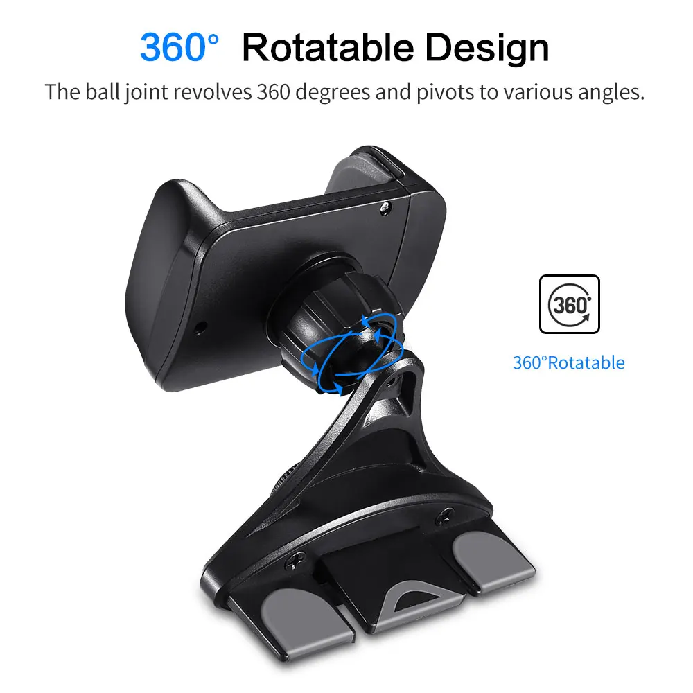 KISSCASE Автомобильный держатель для телефона CD-плеера Гравитационный подставка