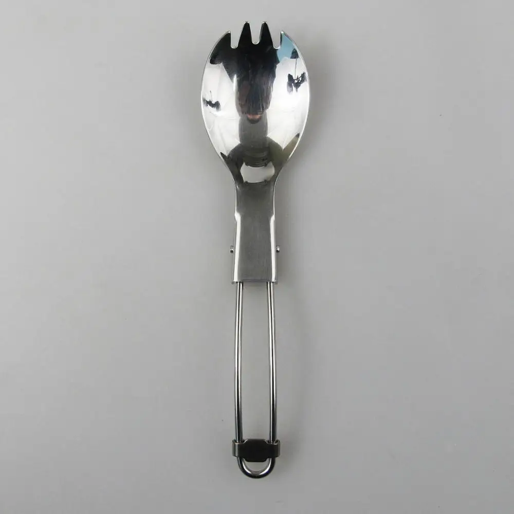 Столовая посуда из нержавеющей стали|folding spork|spoon forkoutdoor tableware set |