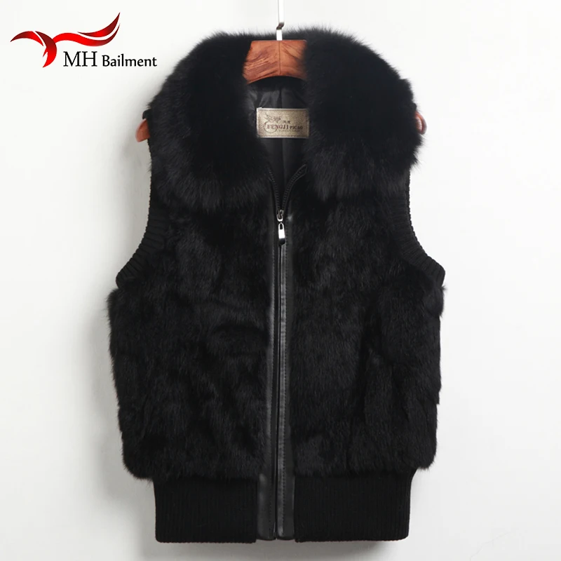 Зимний жилет из лисьего меха Женская куртка пальто толстые теплые жилеты толстая