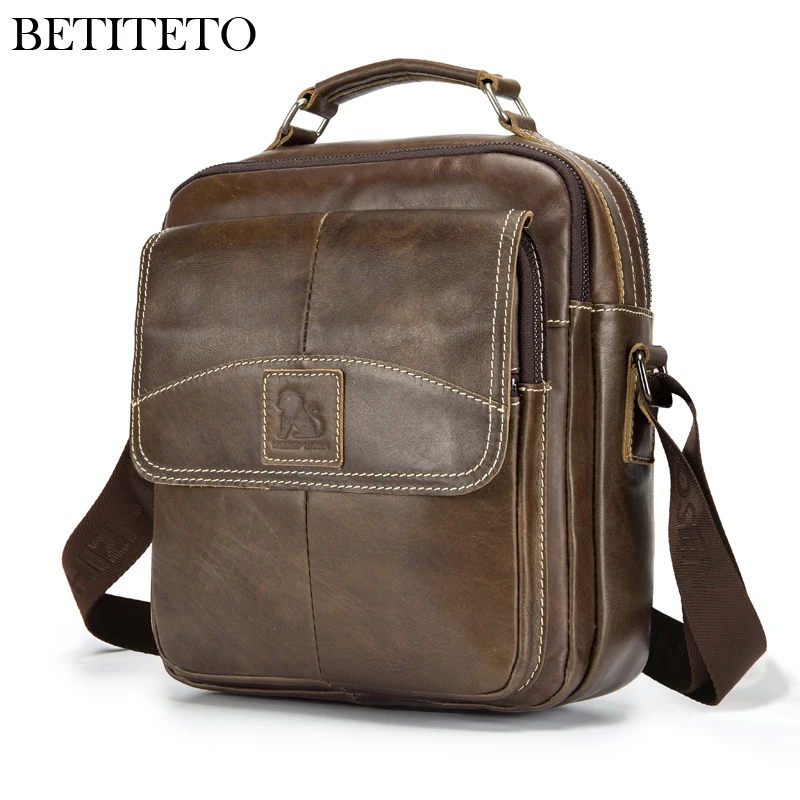 

Betiteto Brand Genuine Leather Handbags Men Messenger Bags Pochette Male Shopper Shoulder Sling Bag Sacoche Homme Sac A Main