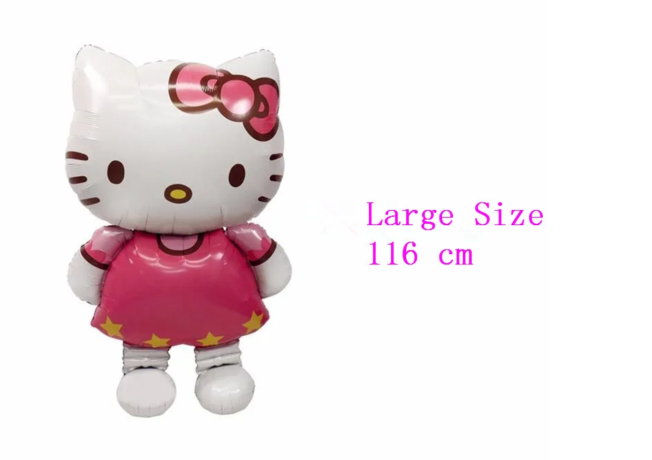 Насыщенный сапфировый 116*68 см Большой размер hello kitty кошка фольгированный шар/80*48 см Средний Мультфильм Свадьба День рождения украшение надувной воздушный шар - Цвет: Насыщенный сапфировый