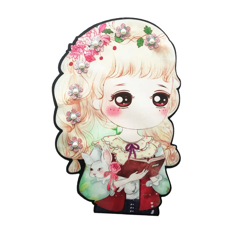 1 шт. милые Мультяшные нашивки Kawaii принцесса с принтом бусины для девочек Вышивка