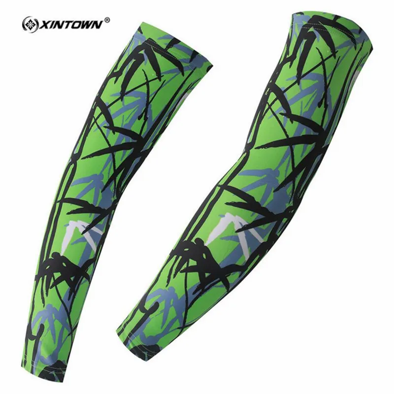 XINTOWN м Велоспорт рукава с принтом Armwarmer MTB велосипед руку теплее УФ-защита