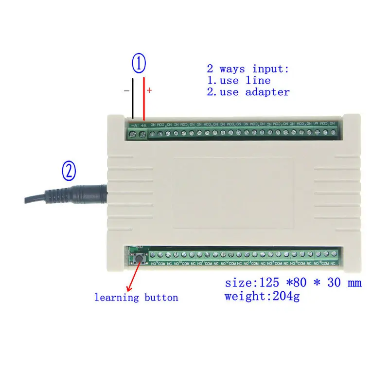 DC 12V 24V 16 CH 16CH RF Беспроводная стандартная система переключения двигателя только