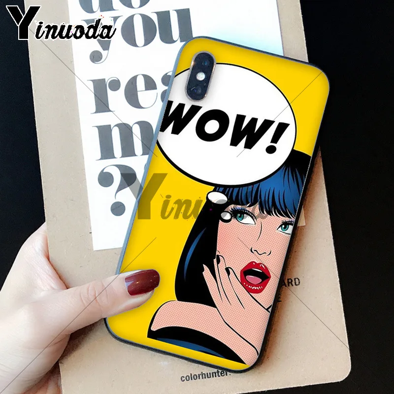 Yinuoda поп-арт комикс Coque чехол для телефона для Apple iPhone 8 7 6 6S Plus X XS MAX 5 5S SE XR Чехол для мобильного телефона