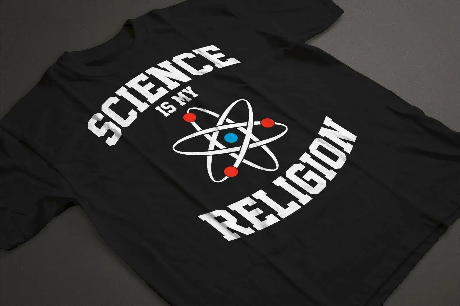 Забавная футболка Science Is My Religion Atheism Tee Chemist Physics Geek унисекс 2019|Мужские футболки| |