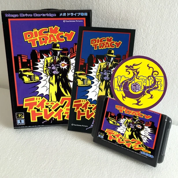 

Dick Tracy With Box And Manual 16bit MD Game Card For Sega Mega Drive For Genesis