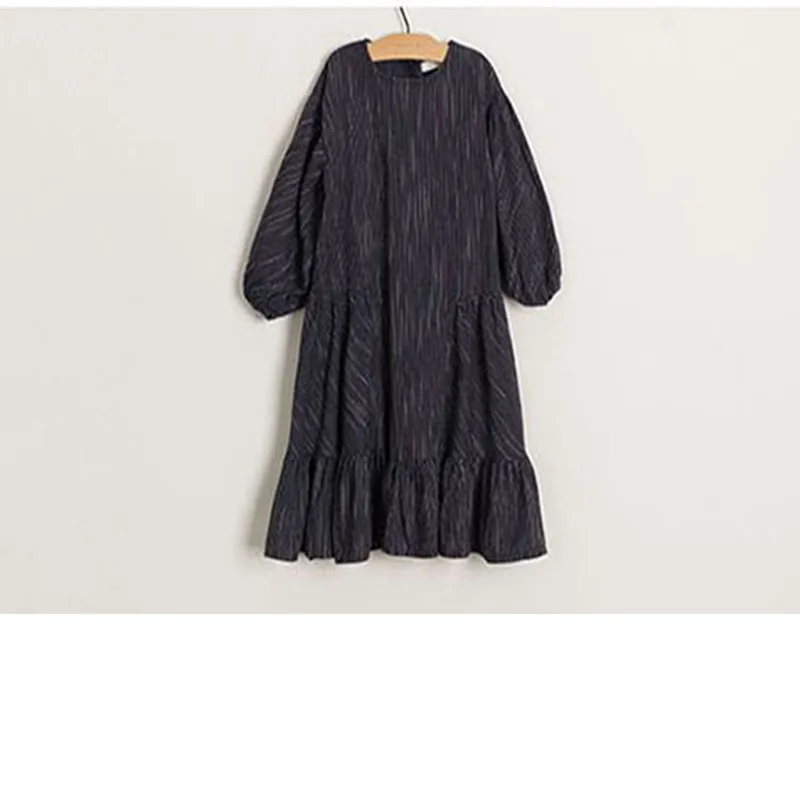 Cotton Linen Ruffles Dress Kids Clothes Children Dresses Girls New 2020 Spring Autumn Baby Girl Lantern Sleeve Clothing | Детская одежда