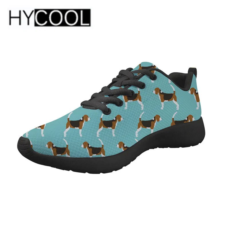 Беговые кроссовки HYCOOL Beagles с изображением собаки сетчатые дышащие для женщин и