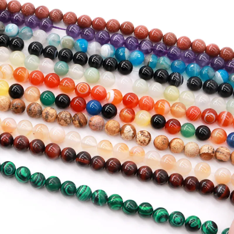 23 шт. 8 мм бусины черная лава тигровый глаз объемный натуральный камень свободные