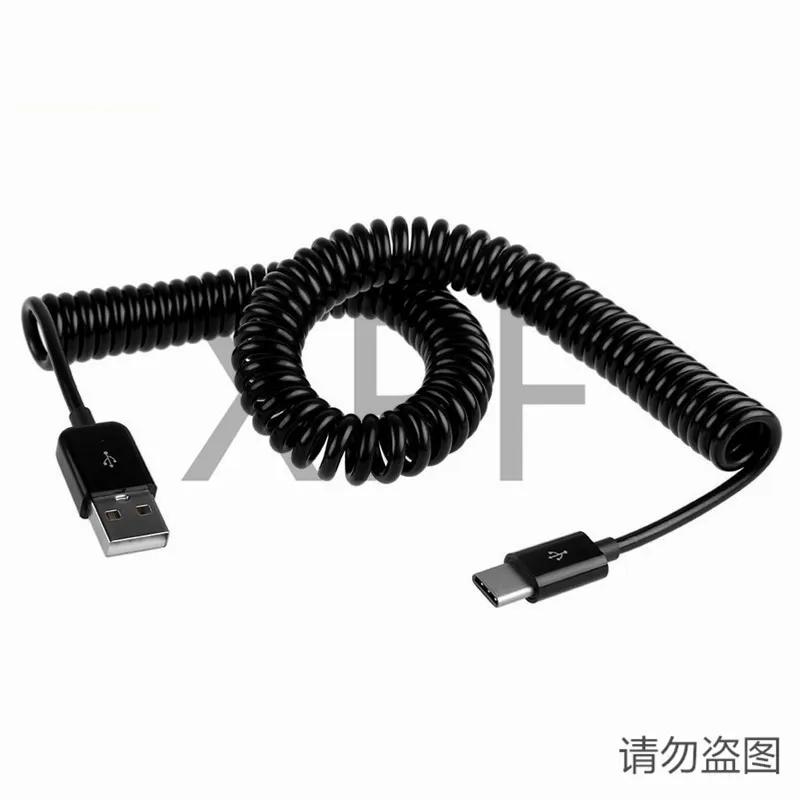 Толстый медный пружинный кабель USB 3 1 Тип C зарядный эластичный шнур для Nokia N1 OnePlus 2