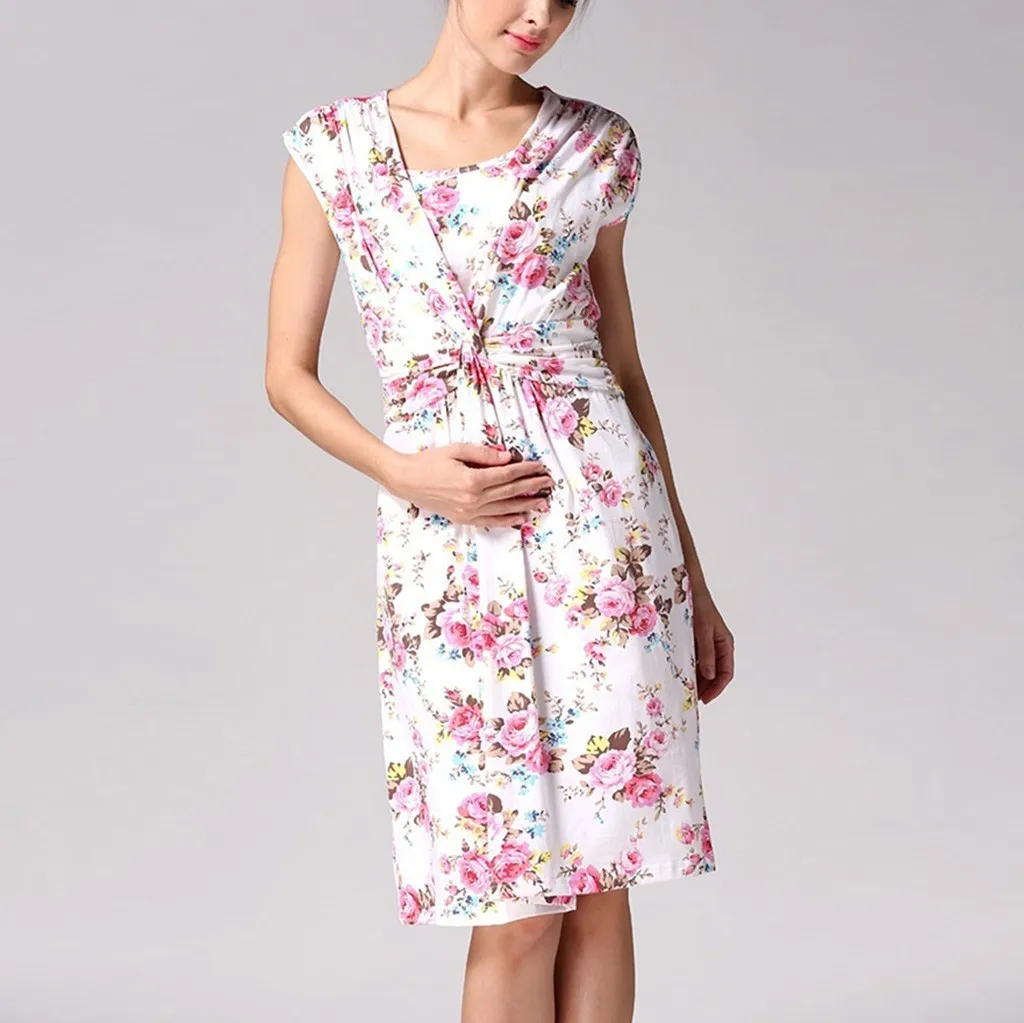 Женское платье без рукавов LONSANT летнее Повседневное для кормления грудью с