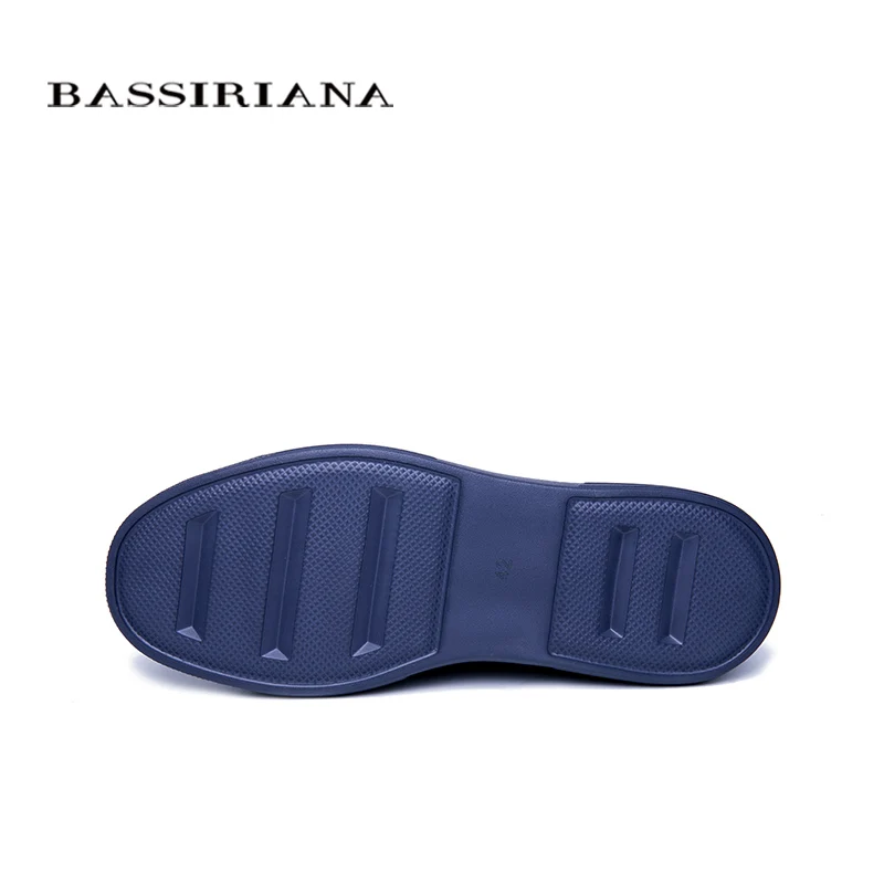BASSIRIANA/Новинка 2019 года весенне-осенняя мужская повседневная обувь из натуральной
