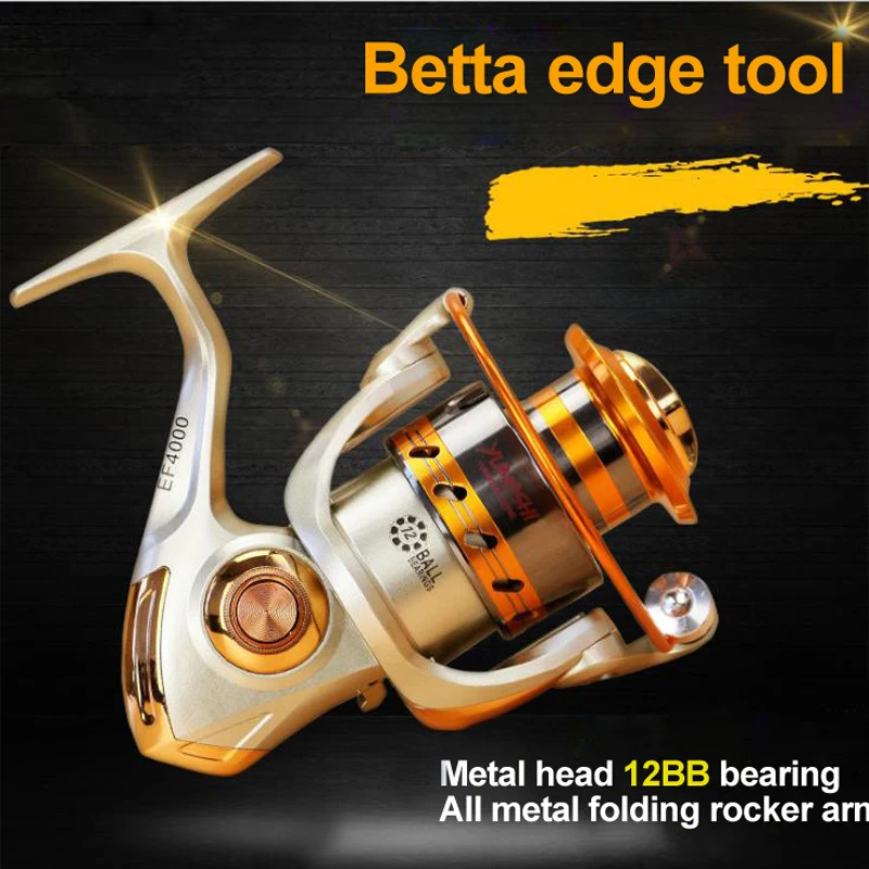 

EF1000-7000 12BB 5.2:1 Metal Spinning Fishing Reel Fly Wheel For Fresh/Salt Water Sea Fishing Spinning Reel Carp Fishing
