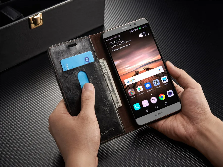 Luxury Back Cover for Huawei P8 Lite Case P9 Leather Flip Wallet Mate 9 8 Coque Cases | Мобильные телефоны и аксессуары