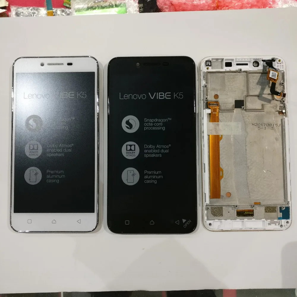 Для lenovo Vibe K5 A6020l37 A6020l36 A6020a40 K5 Plus A6020a46 Lemon 3 ЖК-дисплей+ кодирующий преобразователь сенсорного экрана в сборе с рамкой
