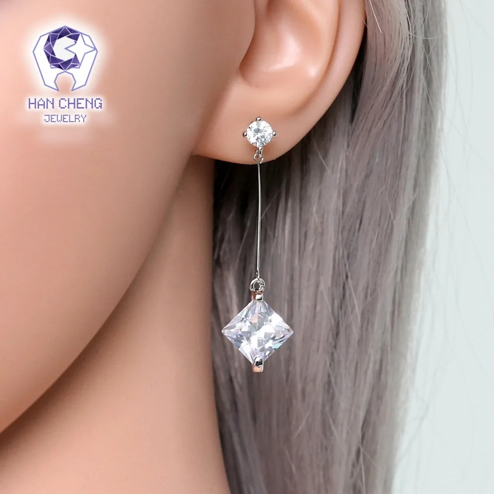 Hancheng новые модные роскошные геометрические болтаются висит AAA Циркон CZ