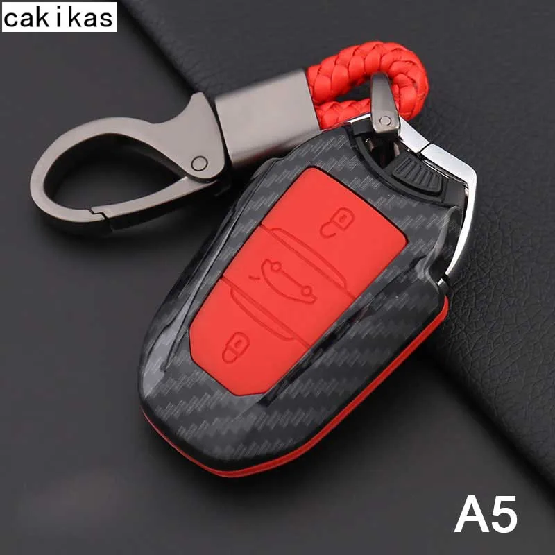 Силиконовый чехол для ключей из углеродного волокна Fob Peugeot 408 2008 3008 4008 301 508 308S 407