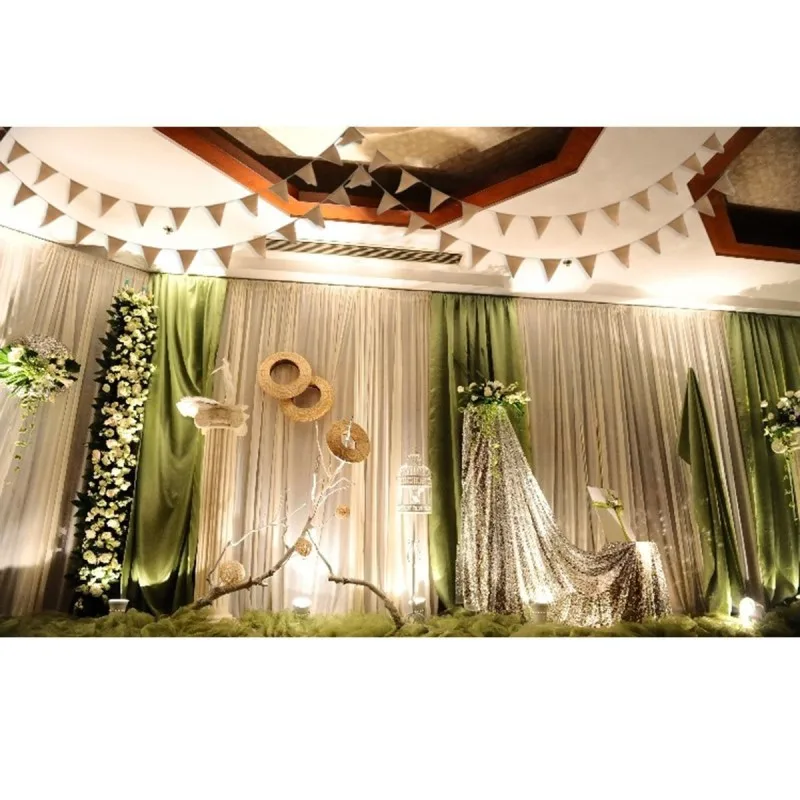 

13pcs/set 2.8m Nature Burlap Jute Banners For Wedding Party Home Decoration Rustic Hessian Style Fashion Decor Party Supplies