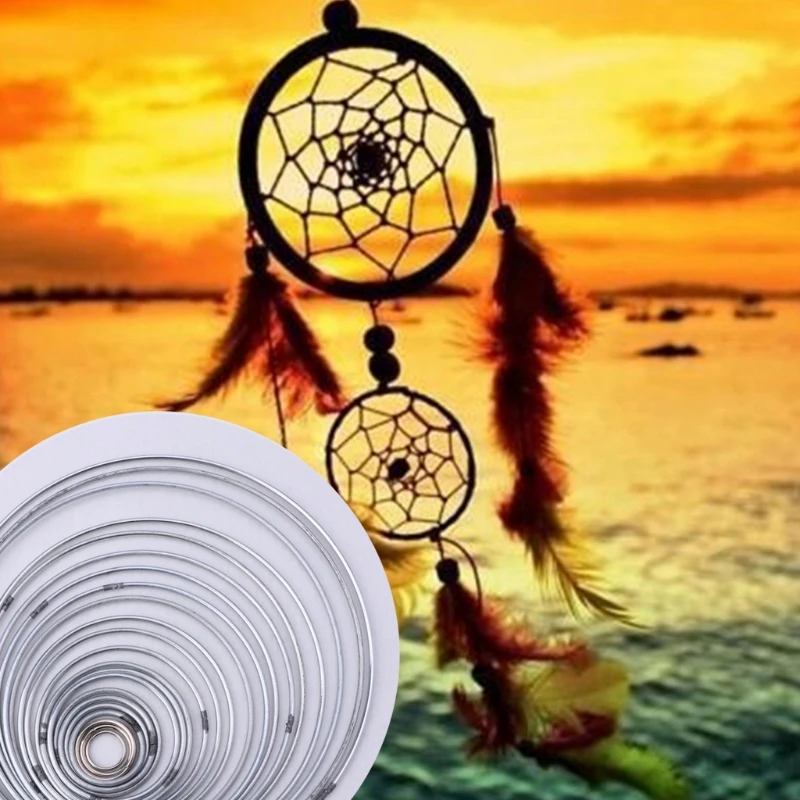 22 шт./компл. металлический обруч кольцо Ловец снов настенный подвесной в технике
