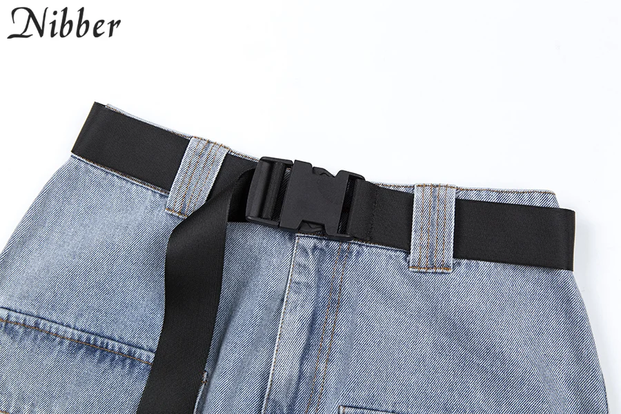 Nibber горячая Harajuku джинсовая мини женские юбки в стиле casual уличные дикая юбка с высокой талией; сезон лето Модные базовые брюки плиссированная юбка mujer