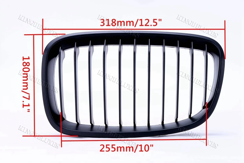 Чехол для передней решетки радиатора BMW 1 серии F20 F21 2 шт. матовый черный с двойными