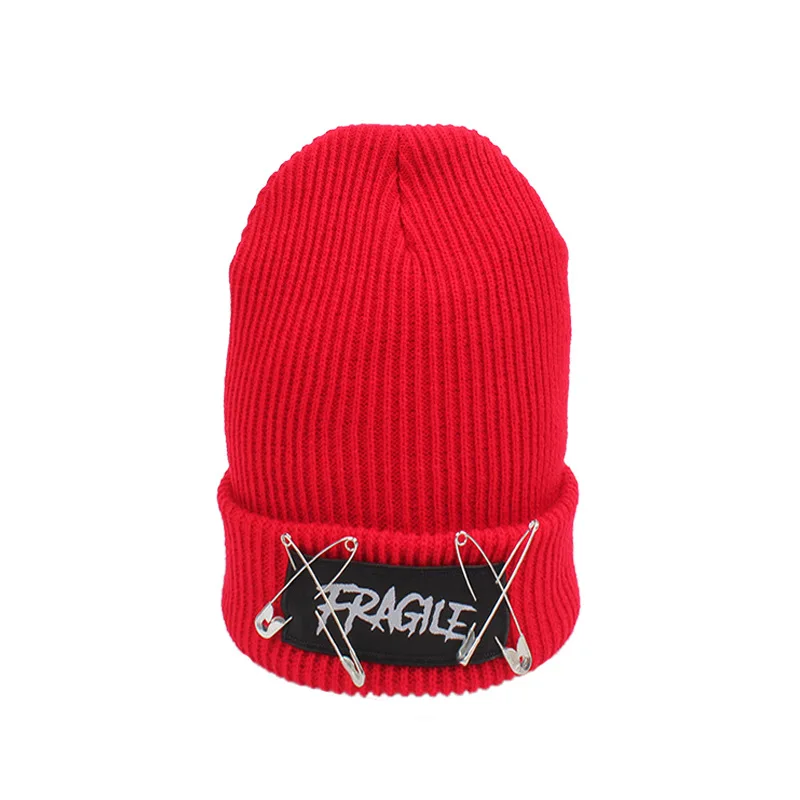 pin cold hat European and American knitted cap wool men's women's movement winter warm hip hop hat. |